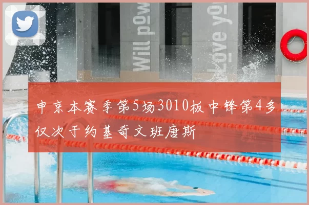 申京本赛季第5场3010板中锋第4多仅次于约基奇文班唐斯